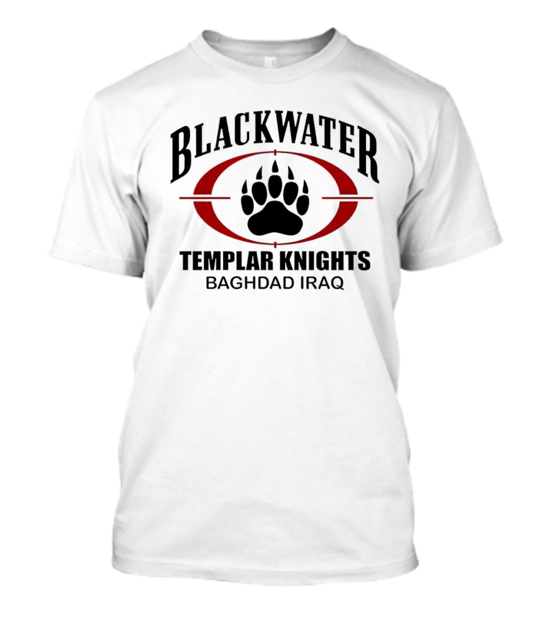 Blackwater Templar Knights Baghdad Iraq Paw Print Emblem T-Shirt