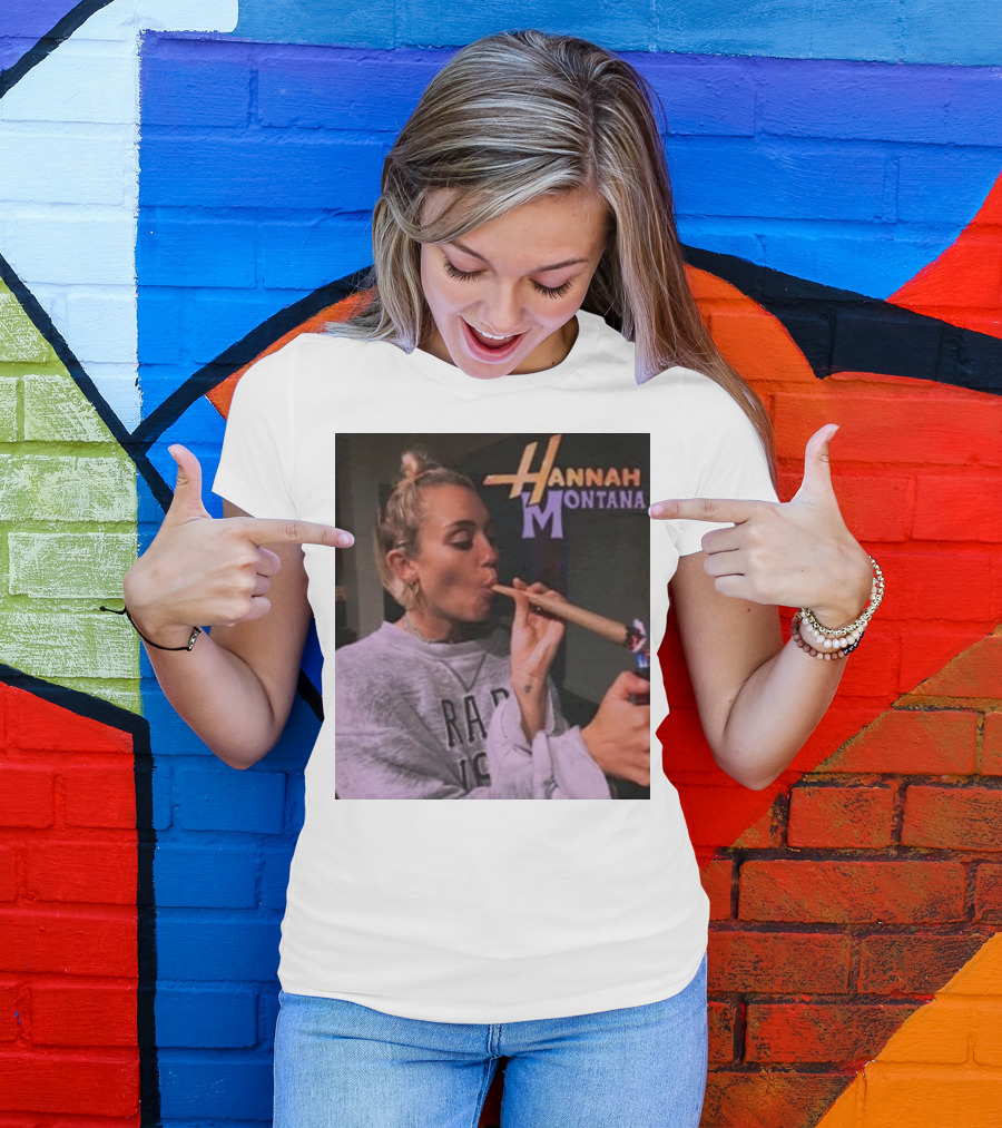 Disney Hannah Montana Smoking Weed Blunt T-Shirt