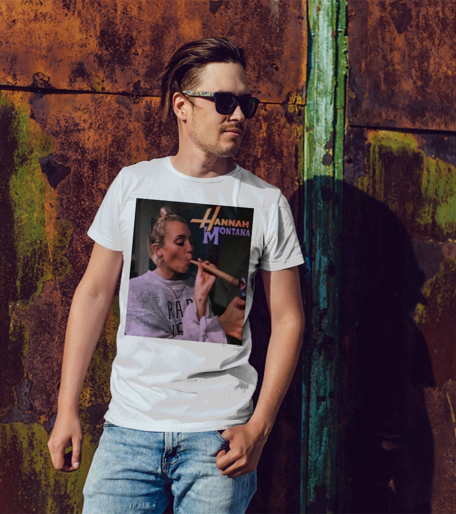 Disney Hannah Montana Smoking Weed Blunt T-Shirt