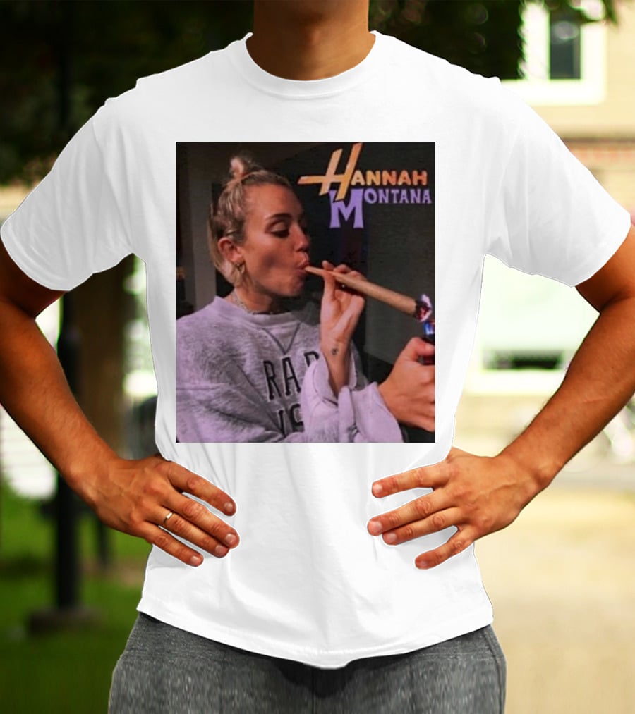 Disney Hannah Montana Smoking Weed Blunt T-Shirt
