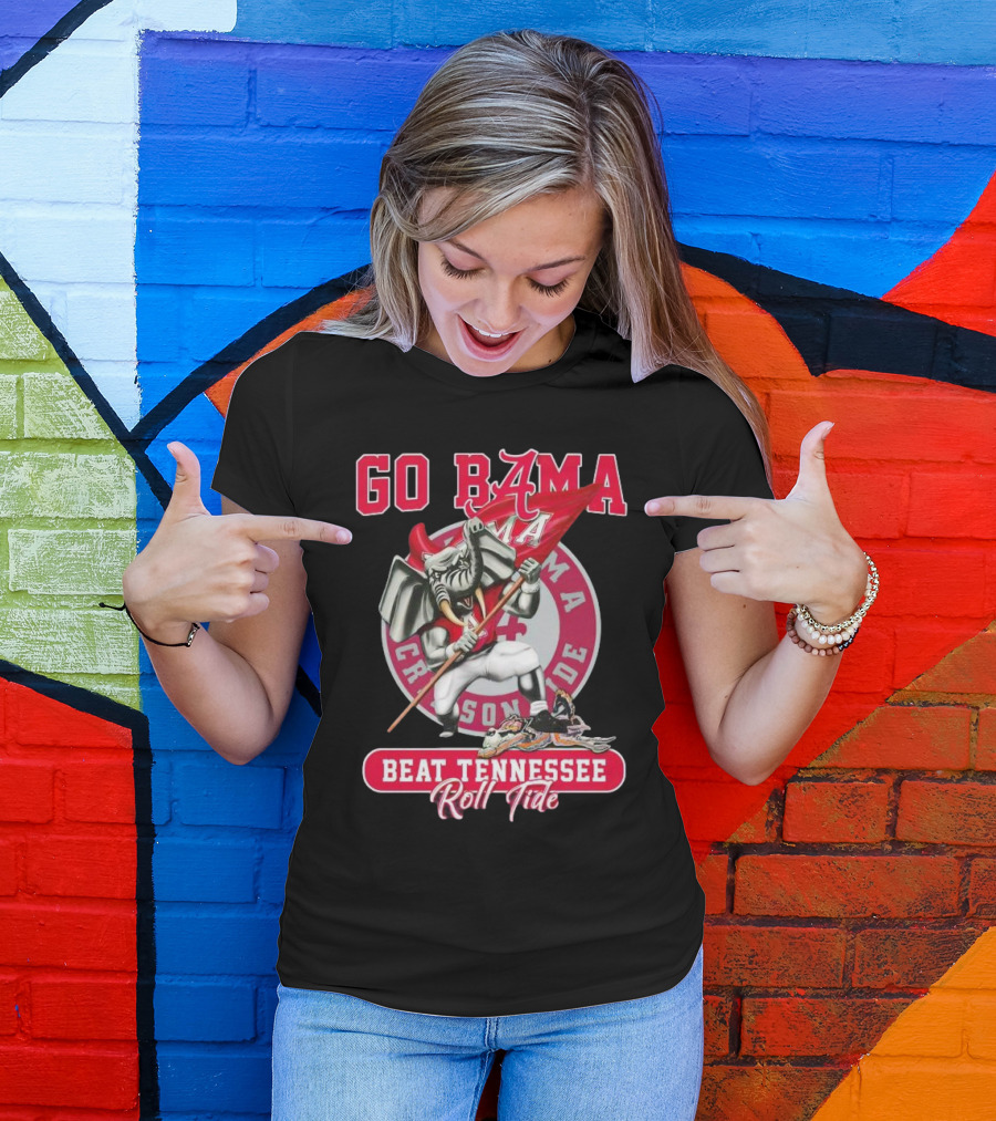 GO BAMA BEAT TENNESSEE ROLL TIDE ALABAMA CRIMSON TIDE MASCOT T-Shirt