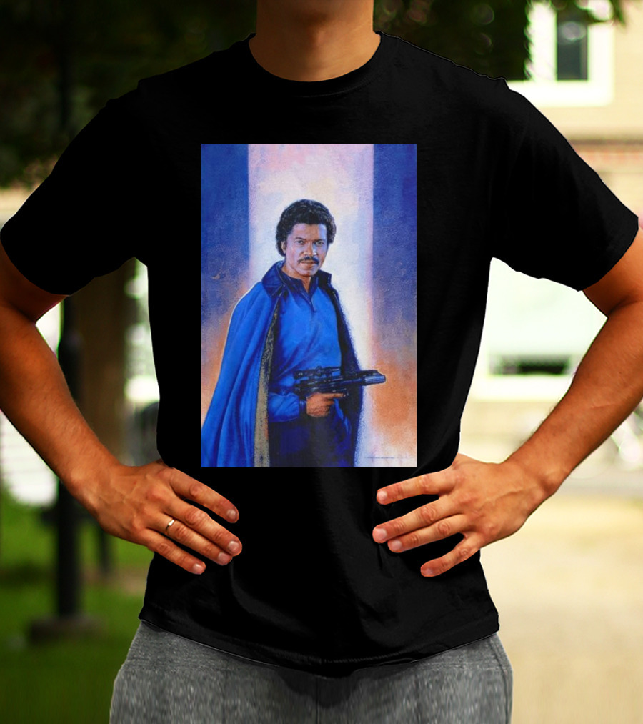 Lando Calrissian Holding Blaster Star Wars Character T-Shirt
