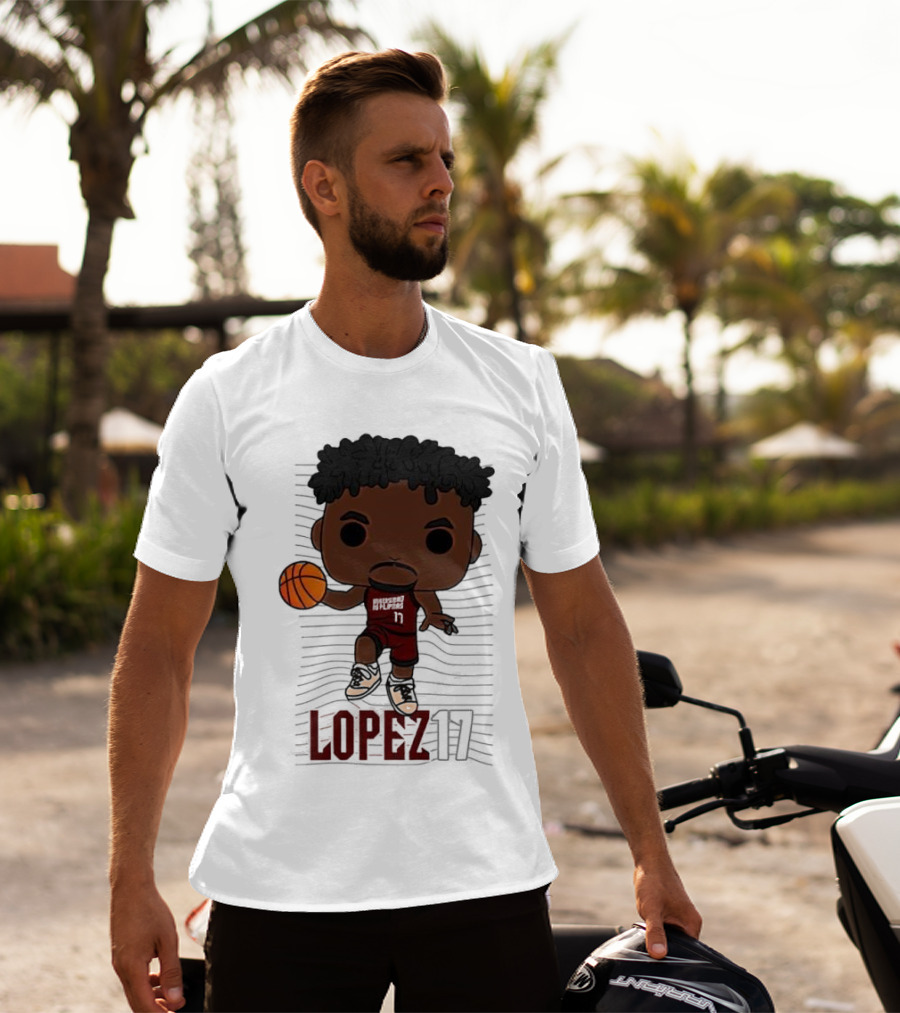 Lopez 17 Basketball Chibi Dribble T-Shirt