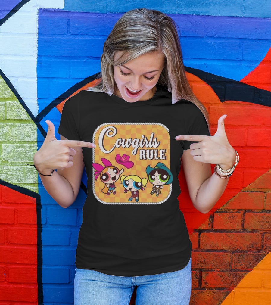 Cowgirls Rule Powerpuff Girls Western T-Shirt