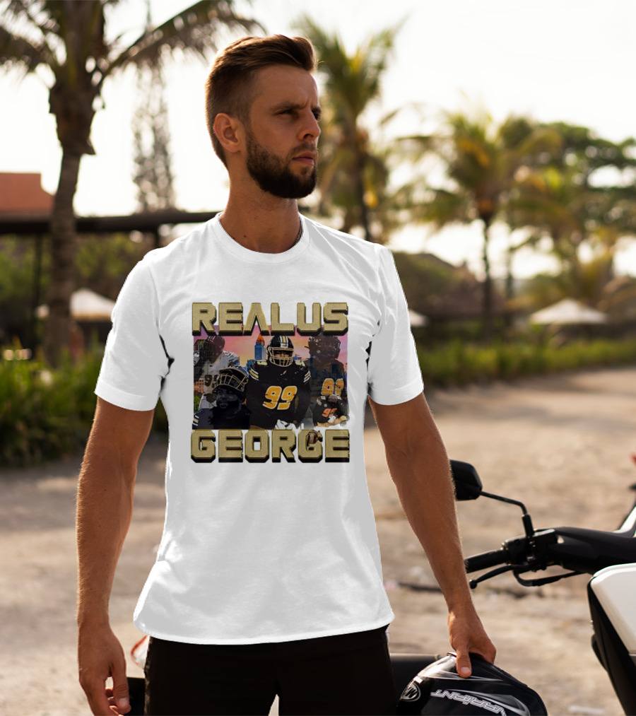 Realus George 99 Football Player Urban Skyline T-Shirt