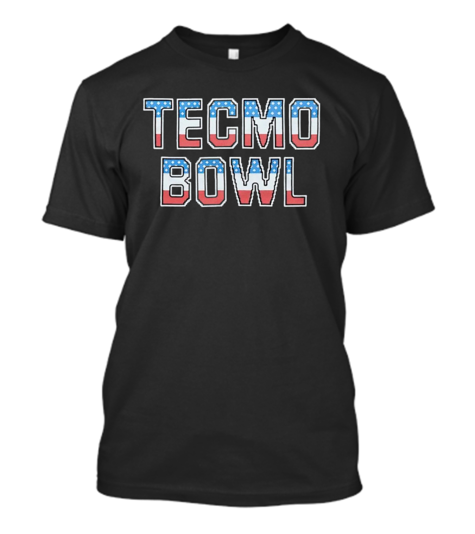 Tecmo Bowl USA Flag Pixel T-Shirt