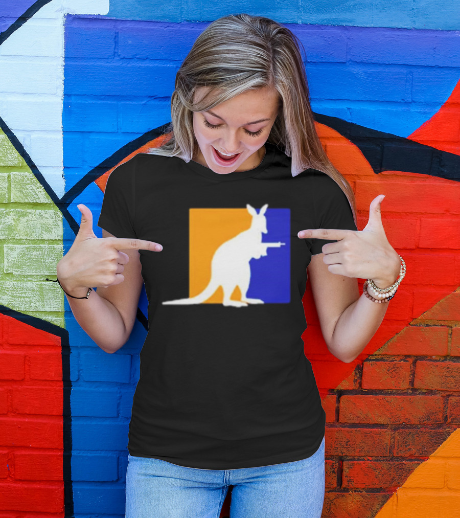 Thunder Down Under Kangaroo With Gun Australia T-Shirt