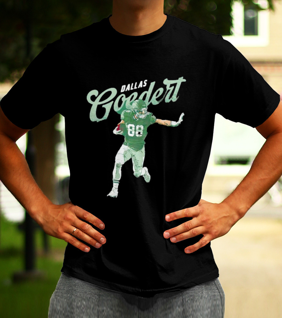 Dallas Goedert Philadelphia Eagles Football Player 88 Action Pose T-Shirt