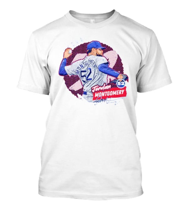 Jordan Montgomery Texas Baseball 52 Signature T-Shirt