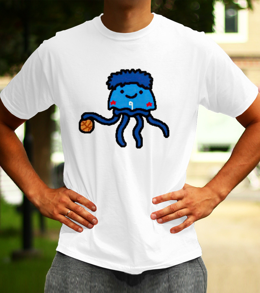 Kelly Oubre Jr Cartoon Jellyfish Basketball Star T-Shirt