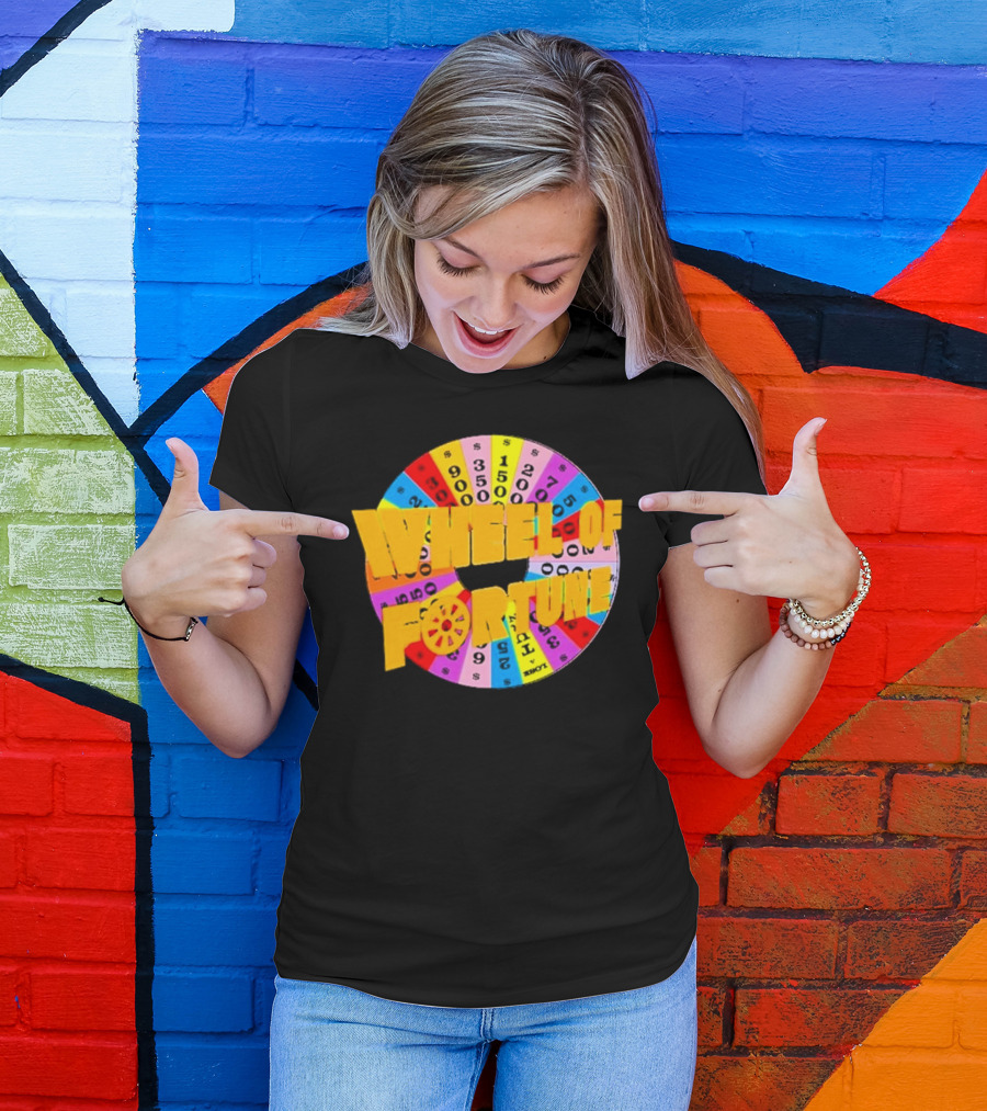 Wheel Of Fortune Classic TV Show Logo Colorful Prize Wheel T-Shirt