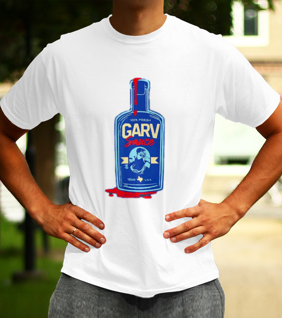 Mitch Garver Garv Sauce Texas Rangers 100% Fresh Texas U.S.A T-Shirt