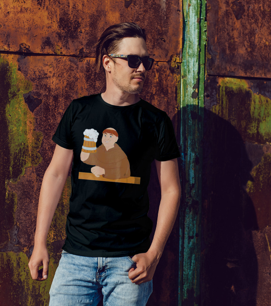 Socktoberfest Monk Raising Beer Mug T-Shirt