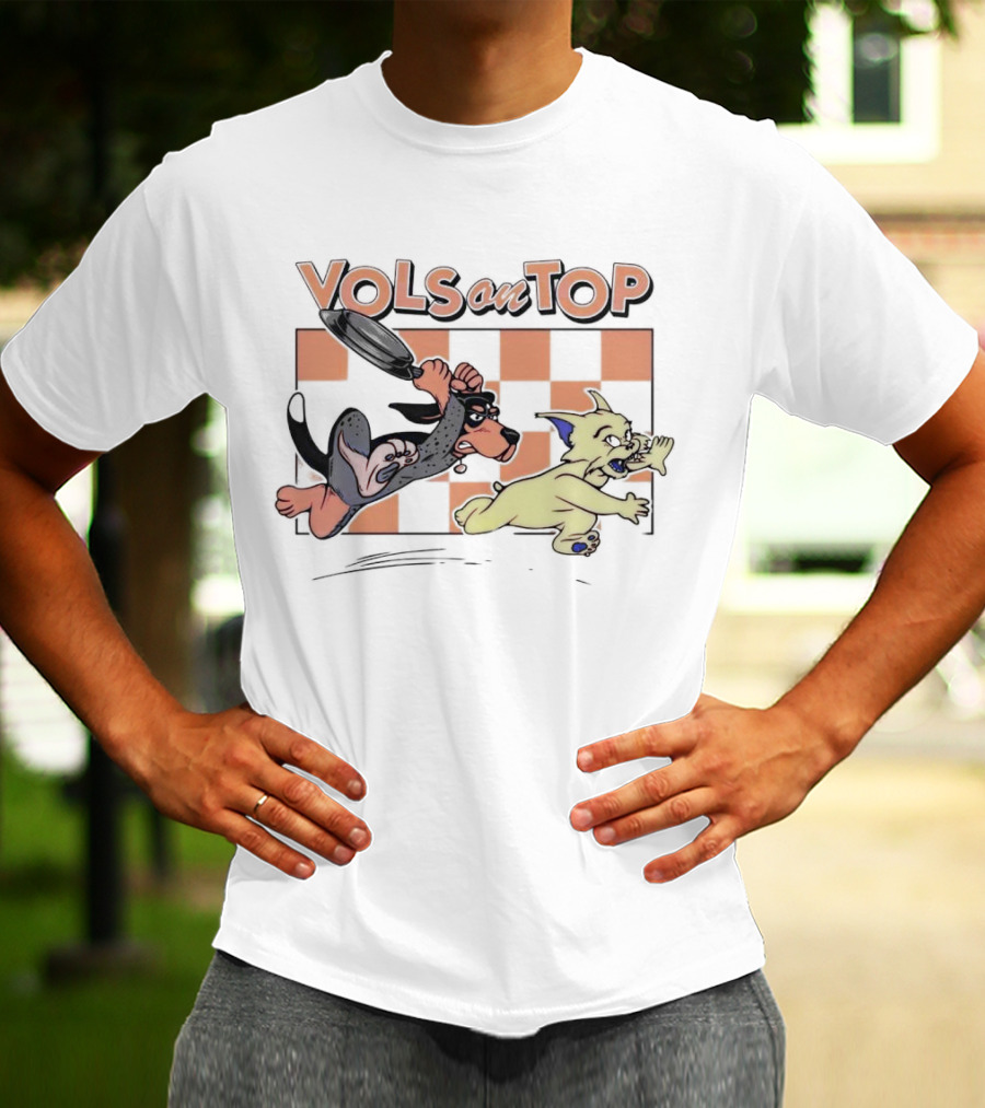Tennessee Volunteers Vols On Top Checkerboard Chase T-Shirt