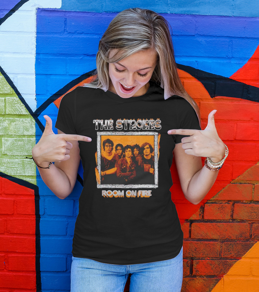 The Strokes Room On Fire Album Art Band Photo T-Shirt