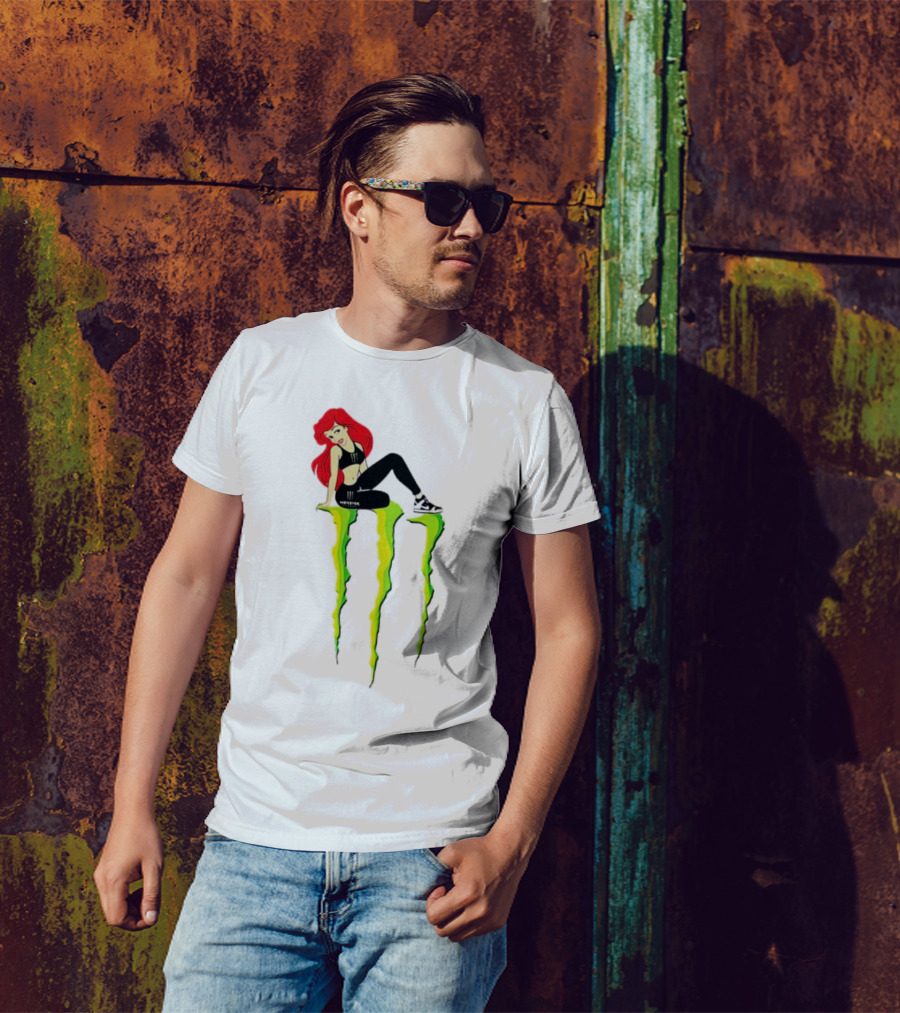 Ariel Monster Energy Logo Crossover T-Shirt