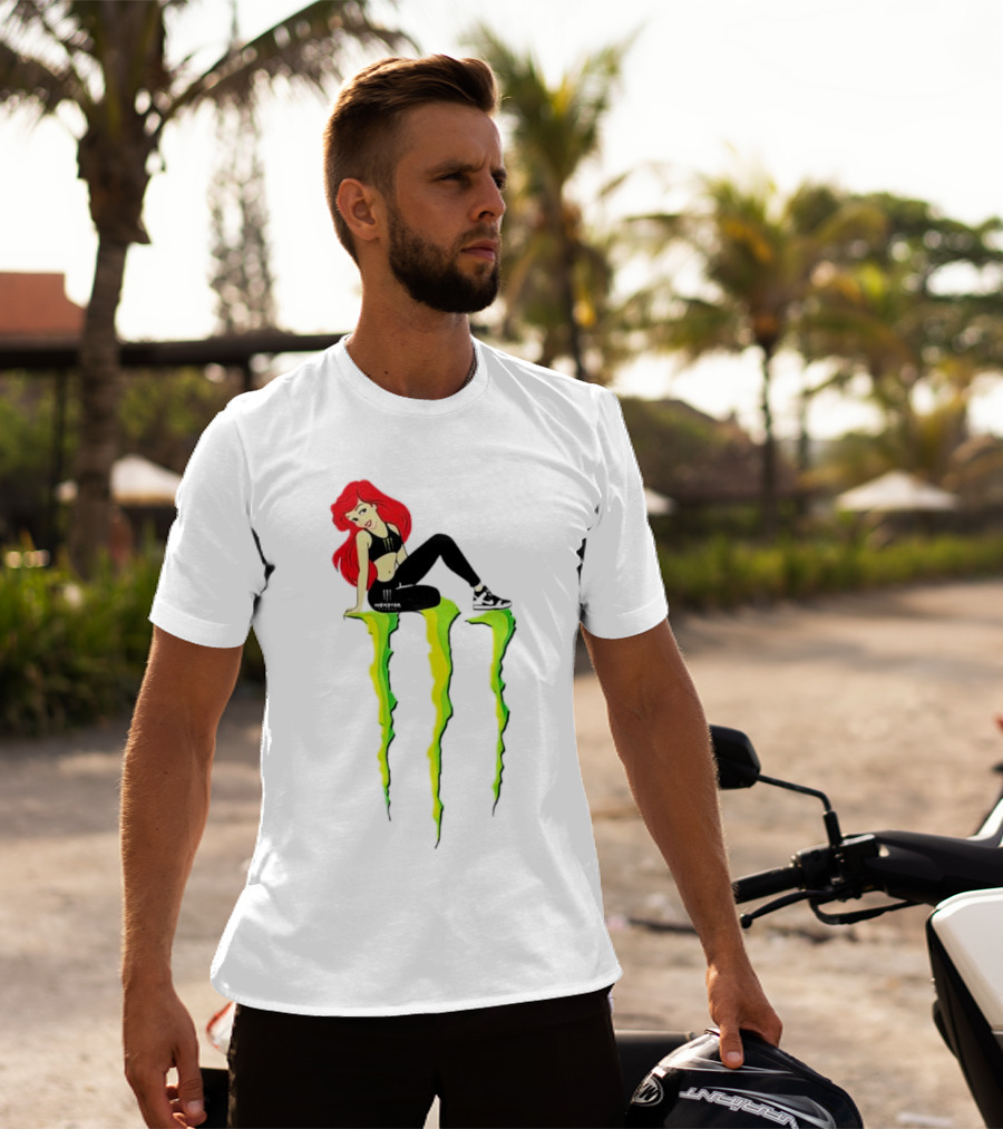 Ariel Monster Energy Logo Crossover T-Shirt