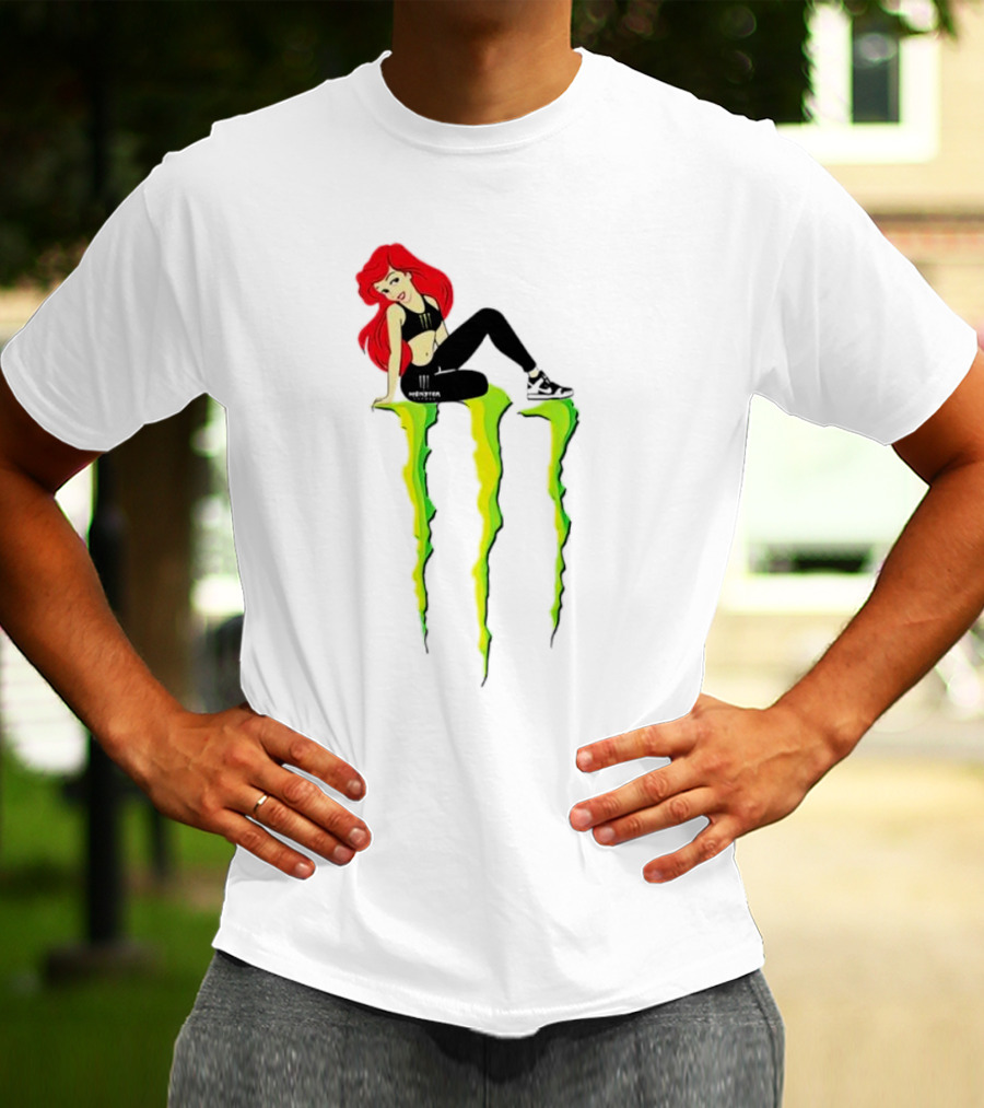 Ariel Monster Energy Logo Crossover T-Shirt