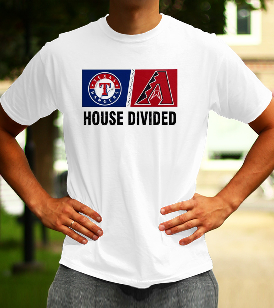 Texas Rangers Arizona Diamondbacks House Divided T-Shirt