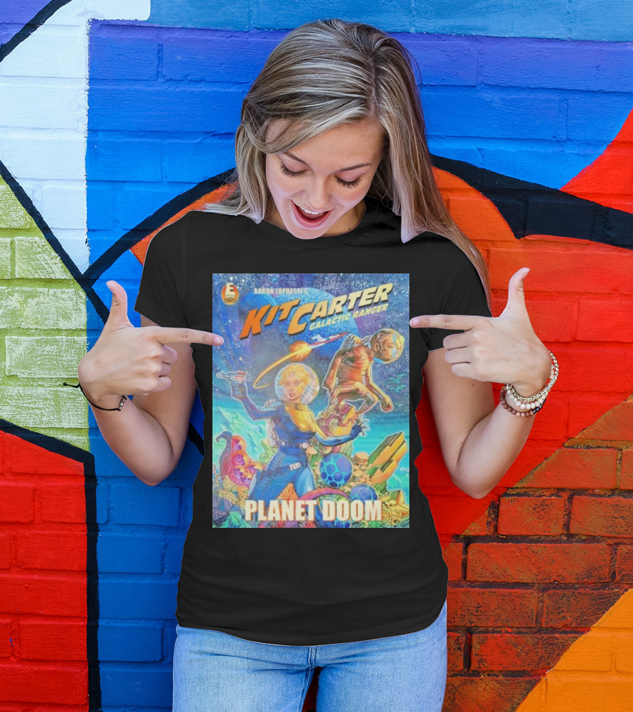 Kit Carter Galactic Ranger Planet Doom Halloween Edition Comic Cover T-Shirt