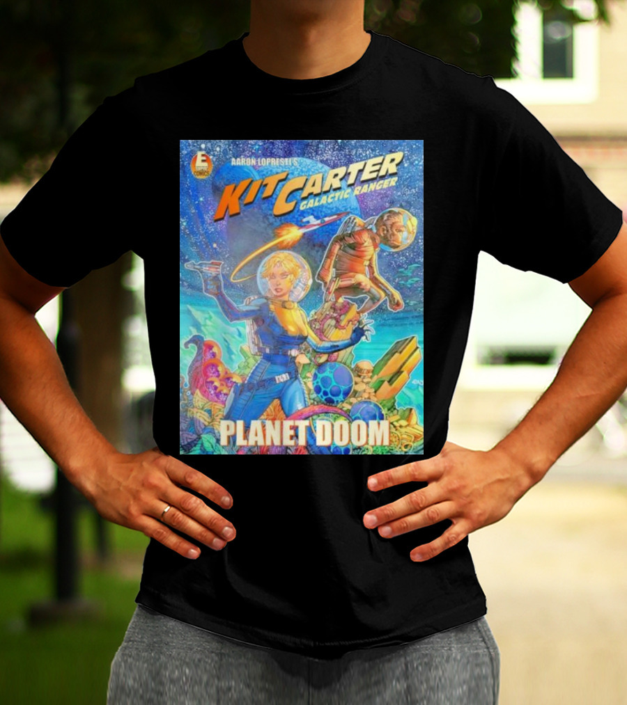 Kit Carter Galactic Ranger Planet Doom Halloween Edition Comic Cover T-Shirt