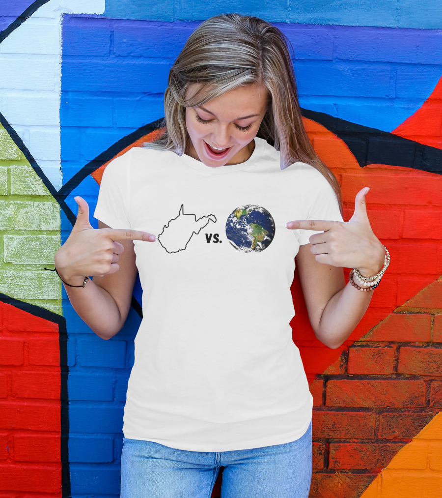West Virginia Vs. Earth Map Challenge T-Shirt