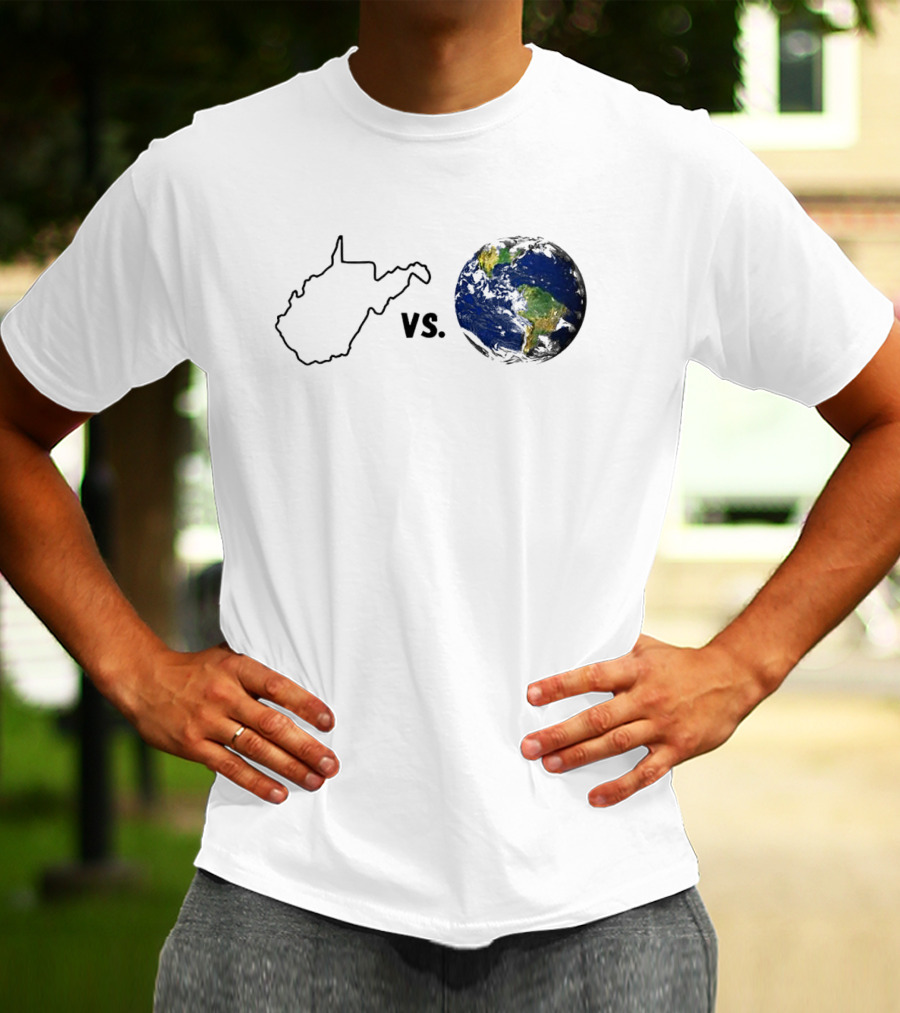 West Virginia Vs. Earth Map Challenge T-Shirt