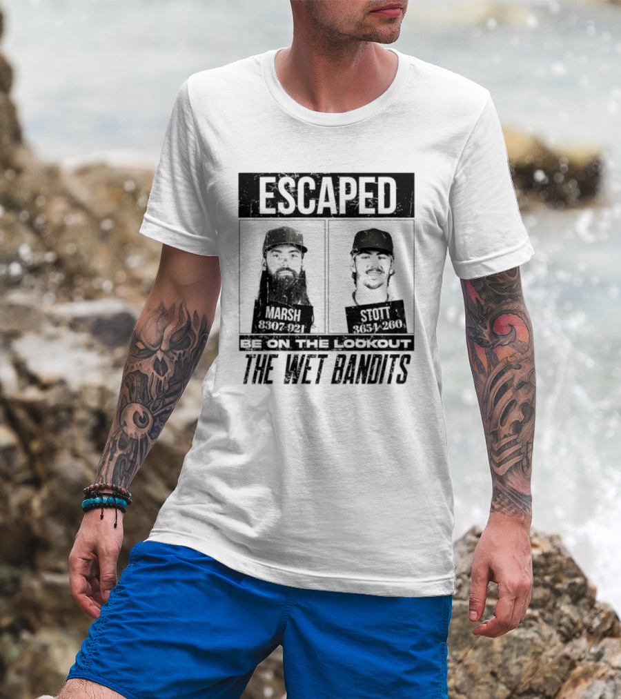 Escaped Be On The Lookout Wet Bandits Marsh Stott T-Shirt