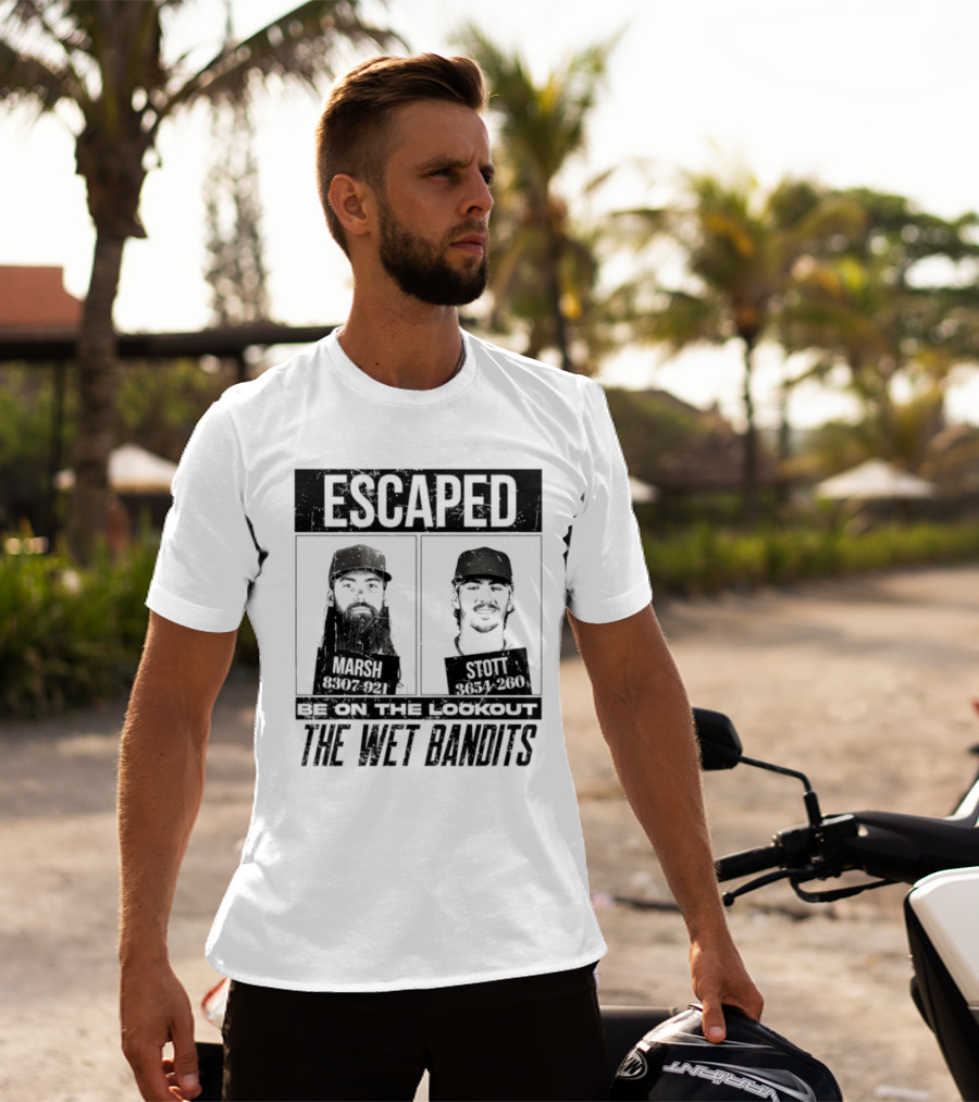Escaped Be On The Lookout Wet Bandits Marsh Stott T-Shirt