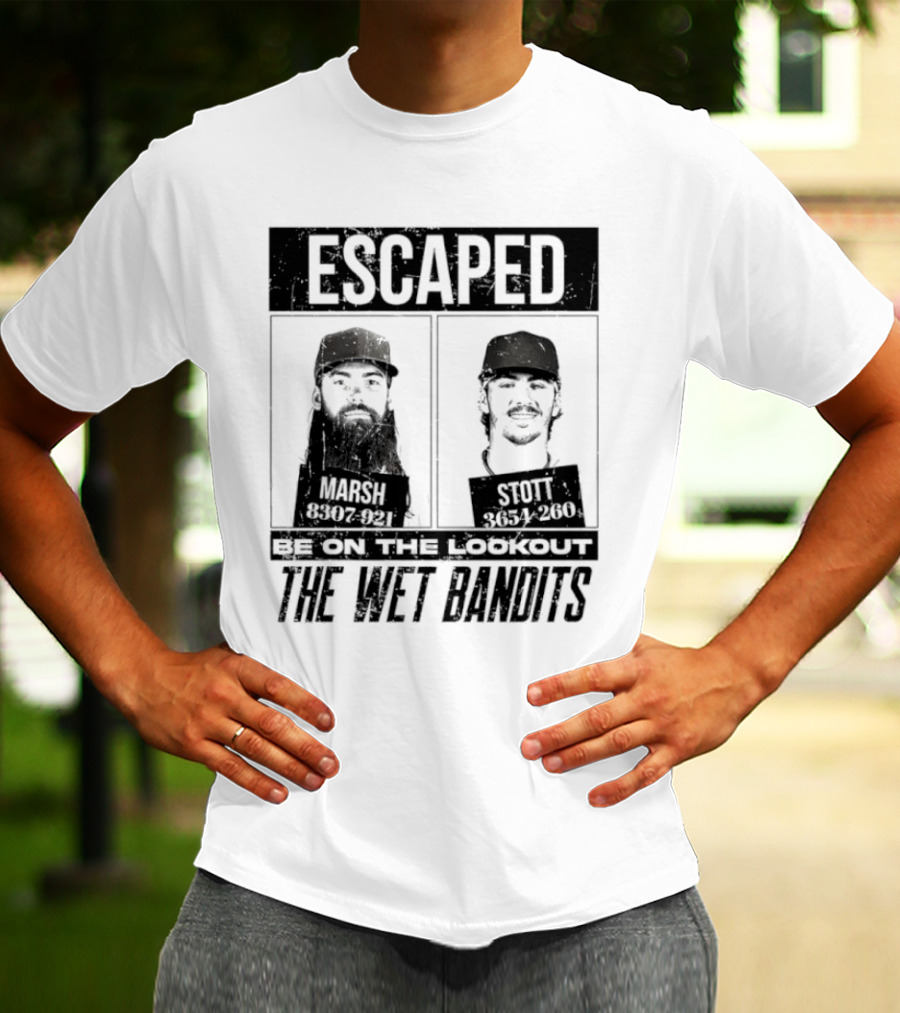Escaped Be On The Lookout Wet Bandits Marsh Stott T-Shirt