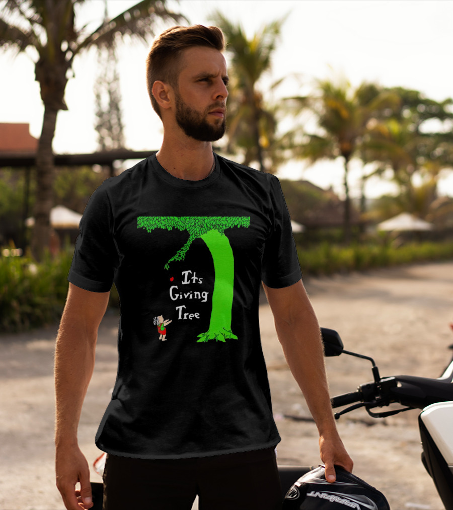 Its Giving Tree With Child And Green Tree T-Shirt