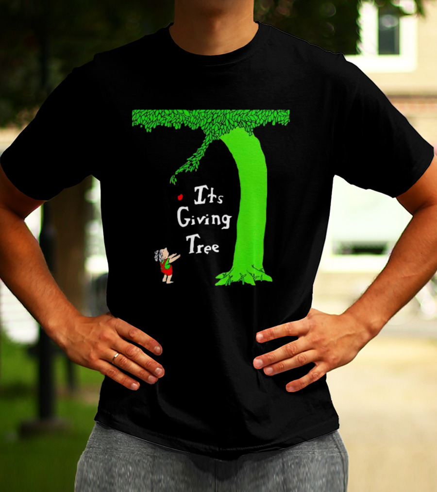 Its Giving Tree With Child And Green Tree T-Shirt