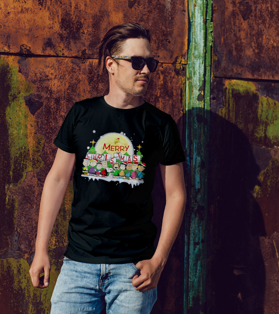 Peanuts Characters Merry Christmas T-Shirt