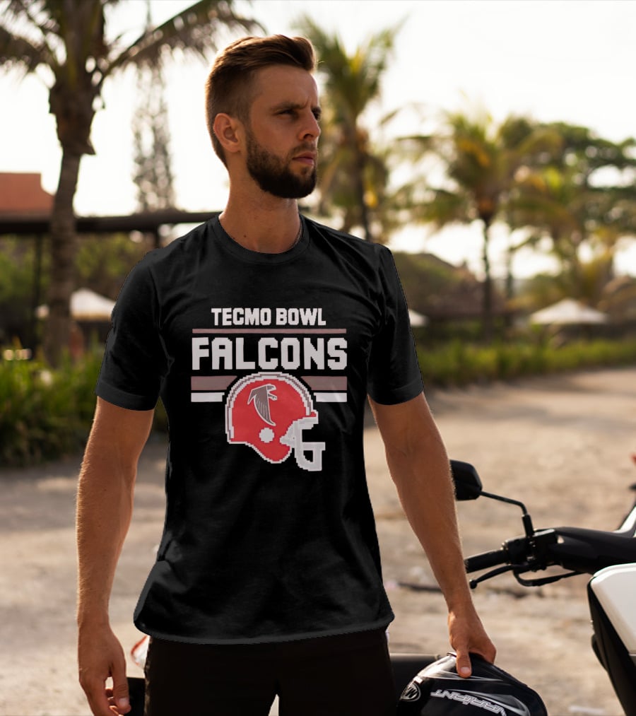 Tecmo Bowl Falcons Helmet Retro Atlanta Football T-Shirt