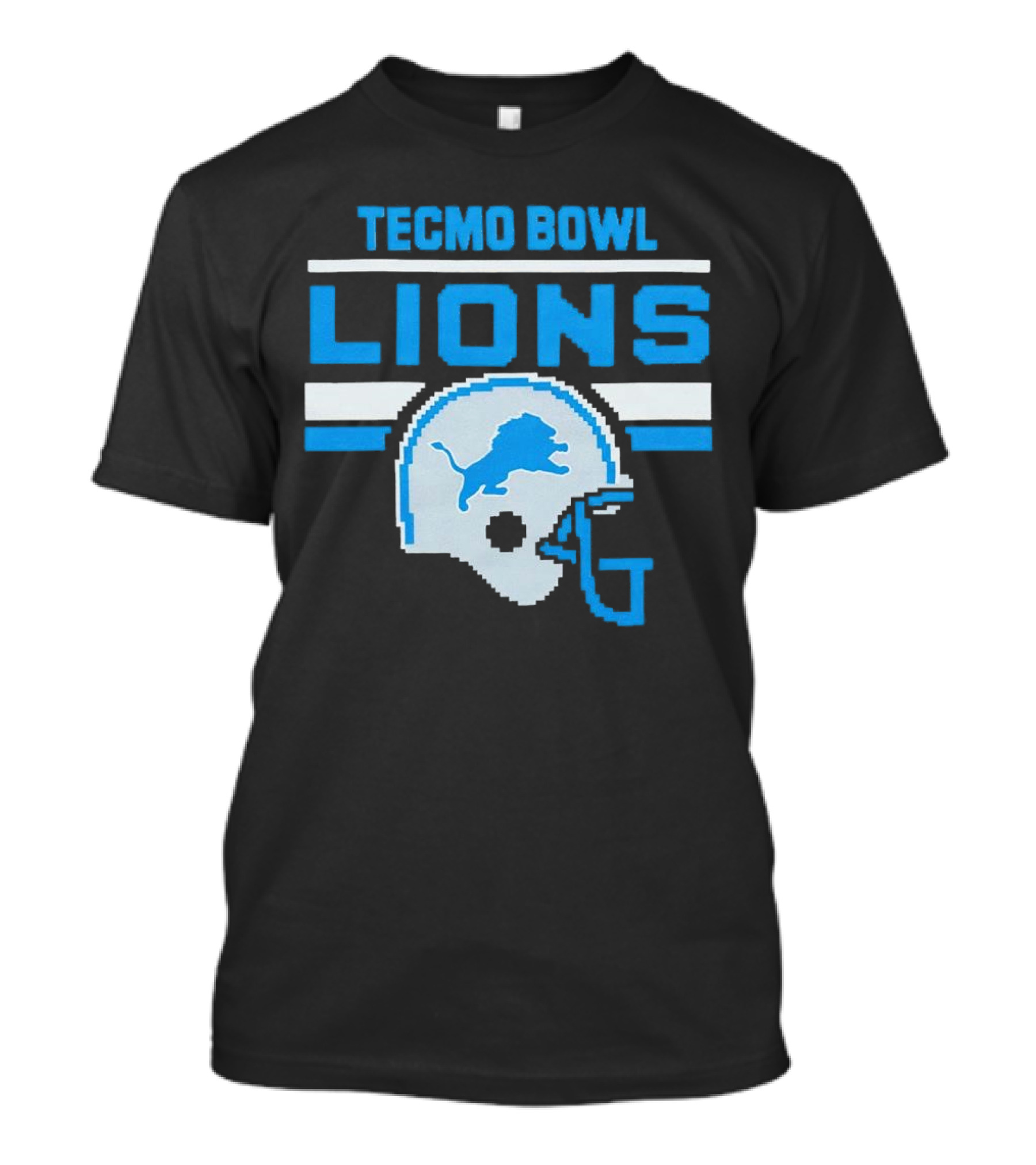 Tecmo Bowl Lions Helmet Detroit T-Shirt