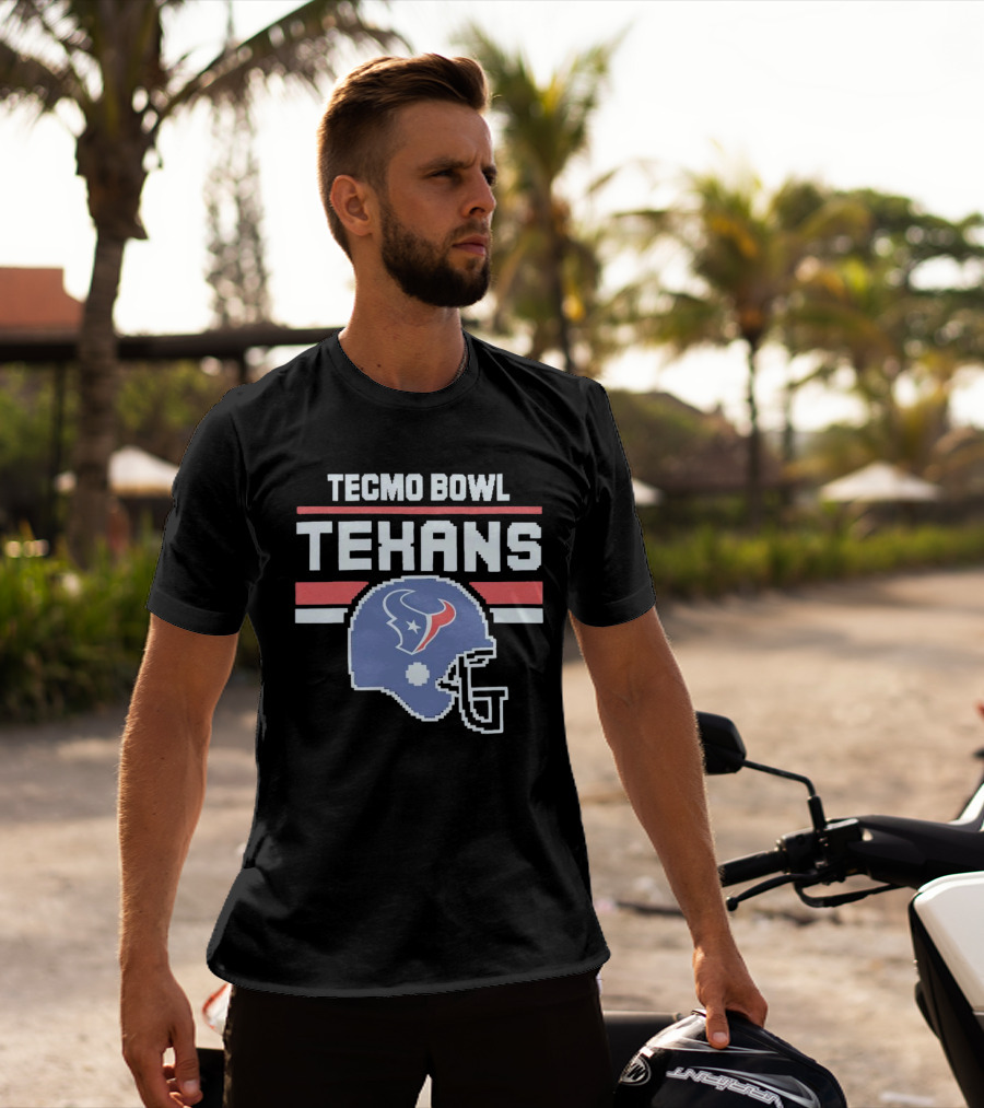 Tecmo Bowl Houston Texans Helmet Retro Video Game T-Shirt