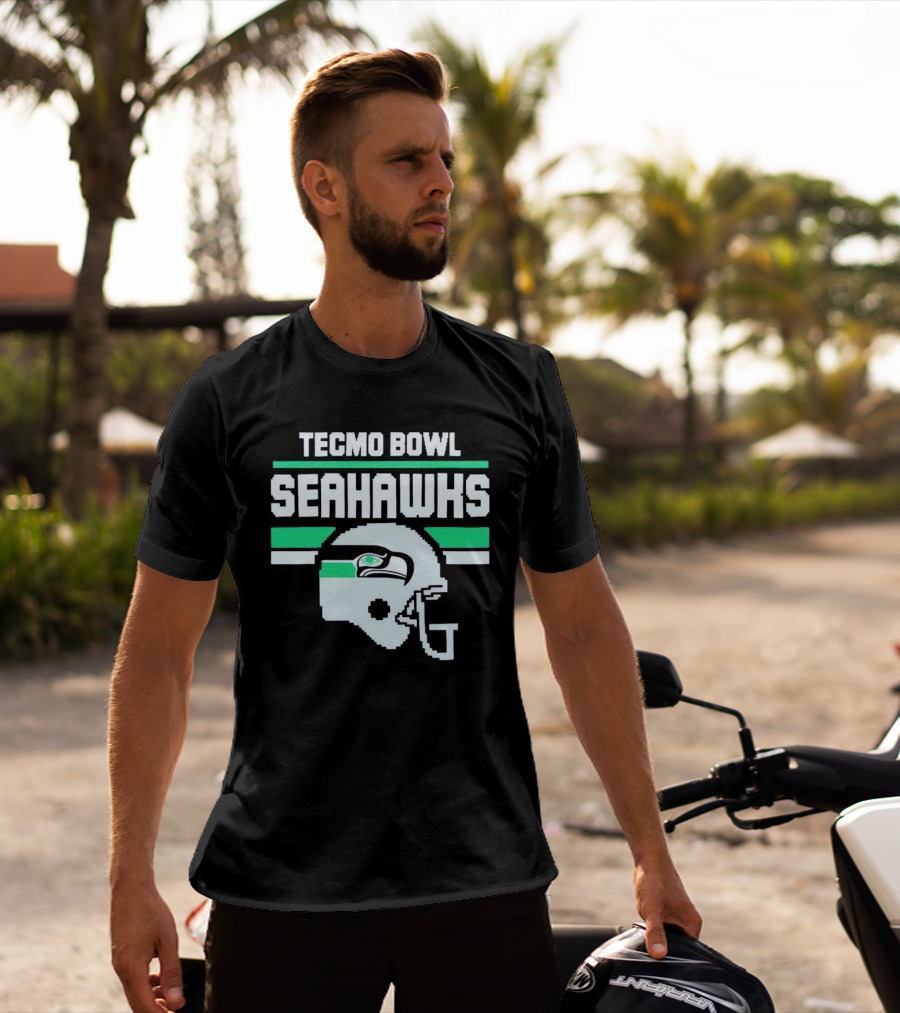 Tecmo Bowl Seattle Seahawks Helmet T-Shirt