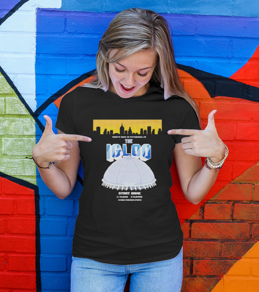 8-Bit Start Game Pittsburgh PA The Igloo Retro Skyline T-Shirt