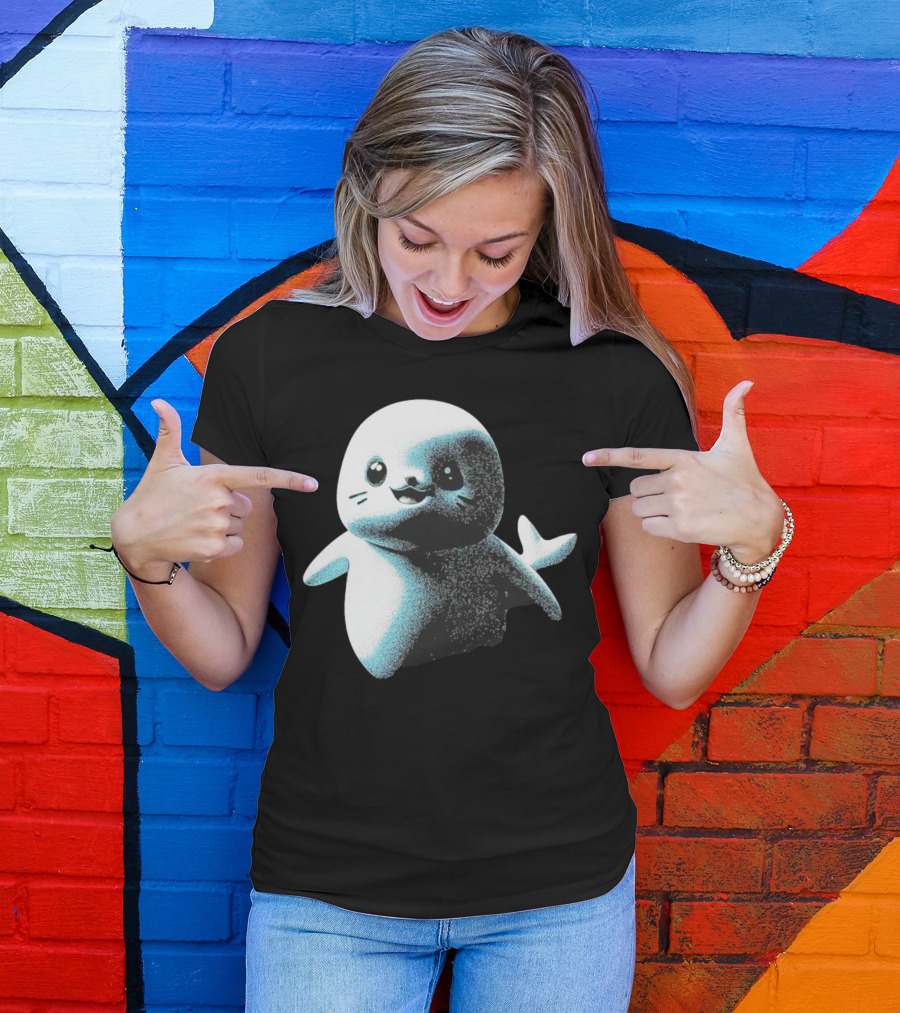 Distressed Spectre Sappy Seals Cute Sea Animal T-Shirt
