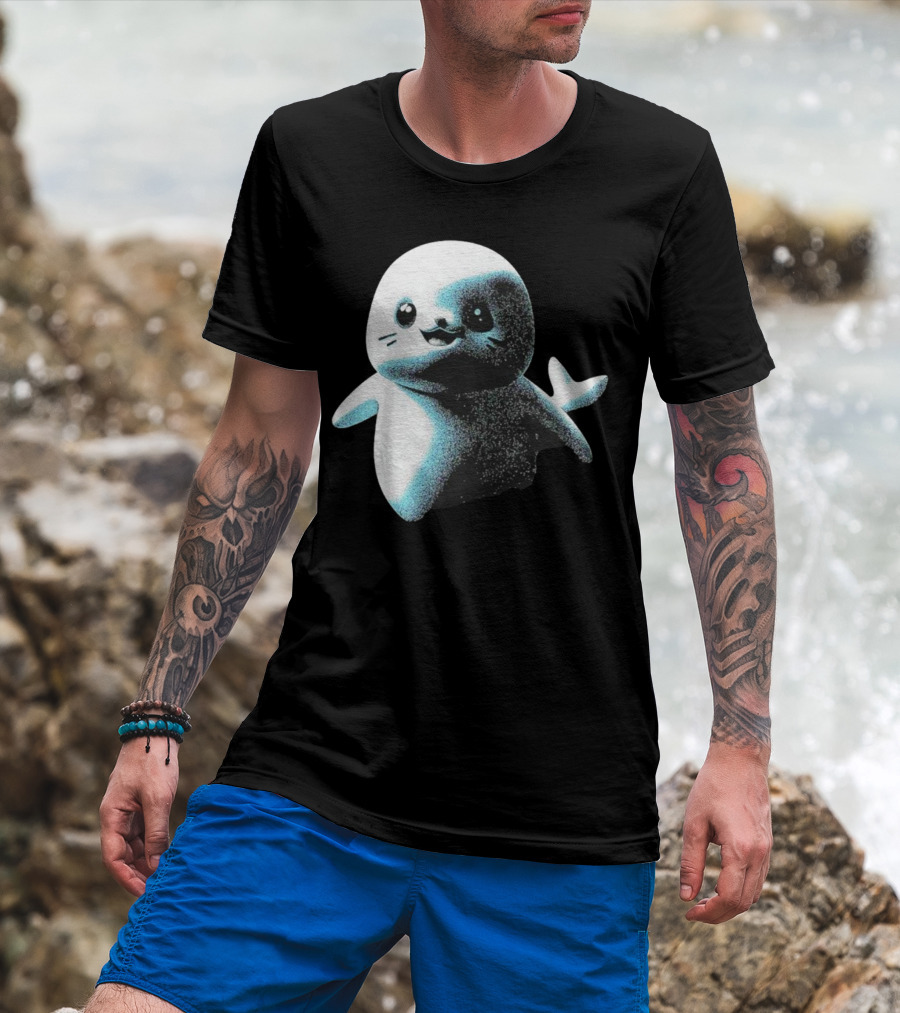Distressed Spectre Sappy Seals Cute Sea Animal T-Shirt