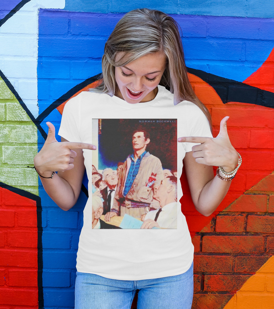 Norman Rockwell Freedom Of Speech Twizzlers Edition T-Shirt