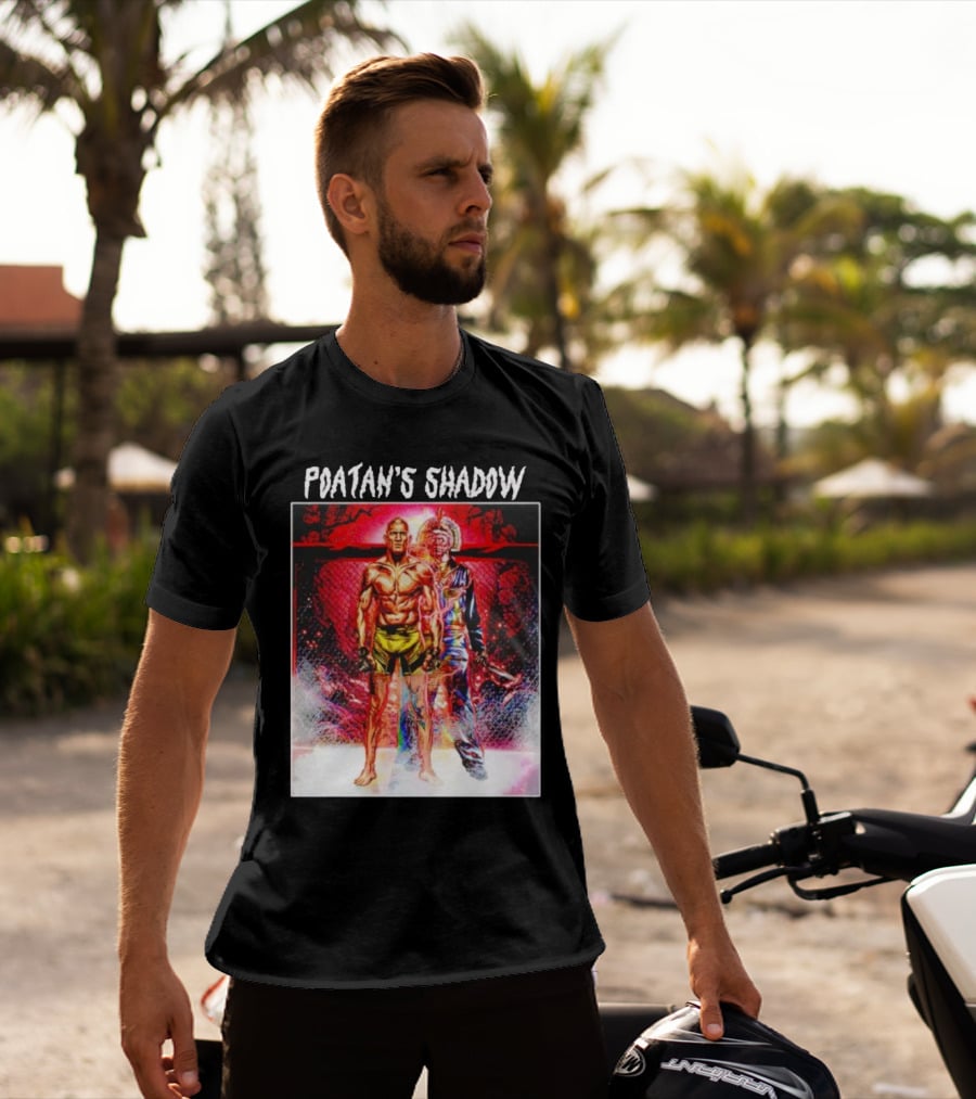 Poatan's Shadow Dual Persona Warrior In Fight Arena T-Shirt