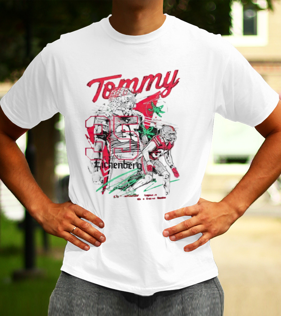 Tommy Eichenberg 35 Ohio State Buckeyes Football Captain T-Shirt