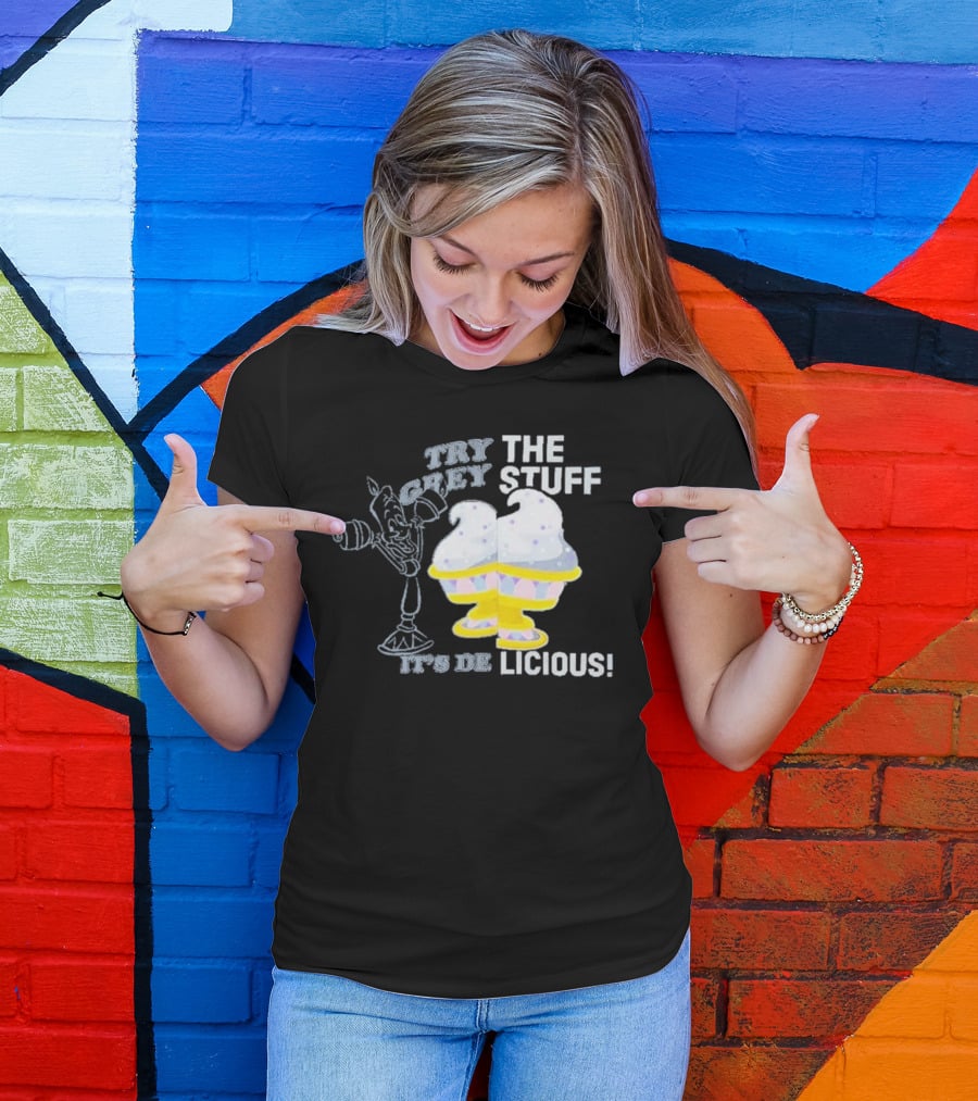 Try The Grey Stuff It’s DeLicious Cogsworth Ice Cream Cups T-Shirt