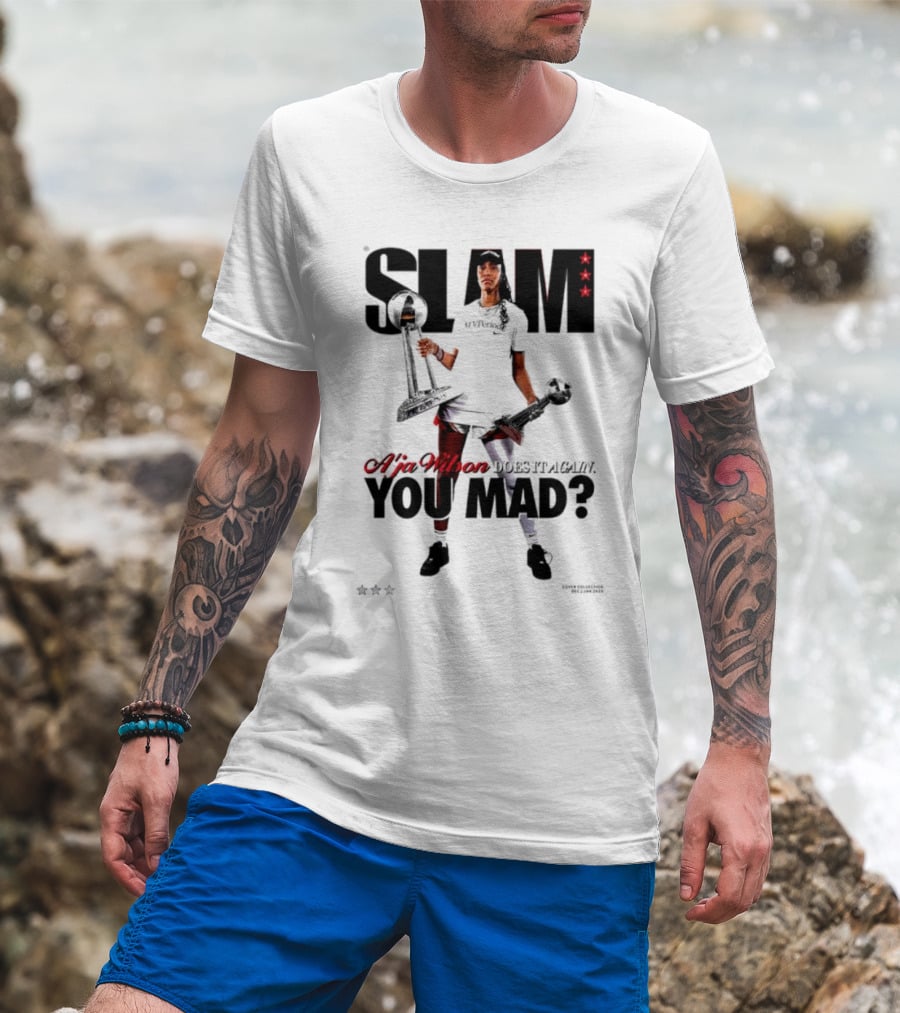 SLAM A'ja Wilson Does It Again You Mad? T-Shirt