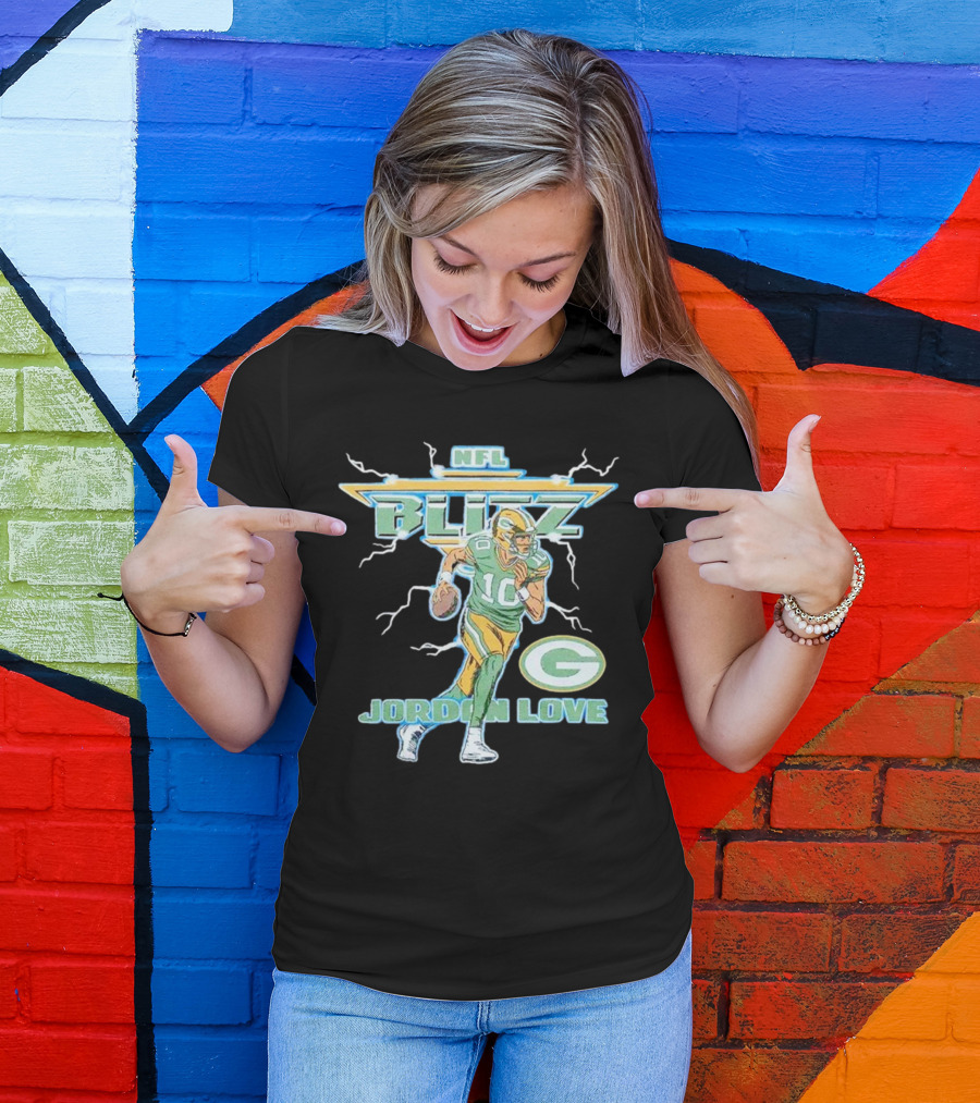 NFL Blitz Jordan Love Packers T-Shirt