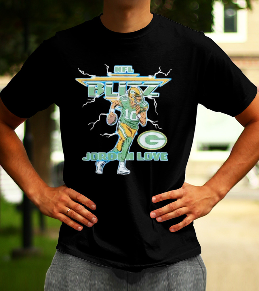 NFL Blitz Jordan Love Packers T-Shirt