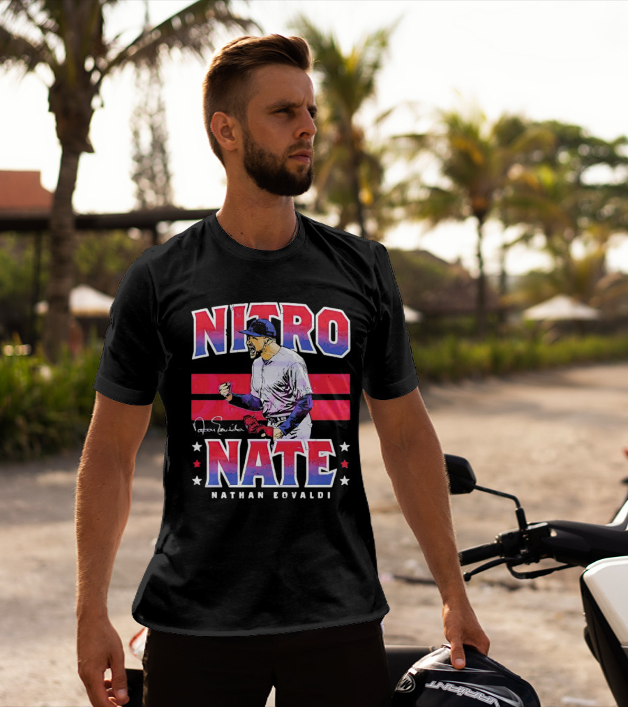 Nitro Nate Nathan Eovaldi Signature Baseball T-Shirt