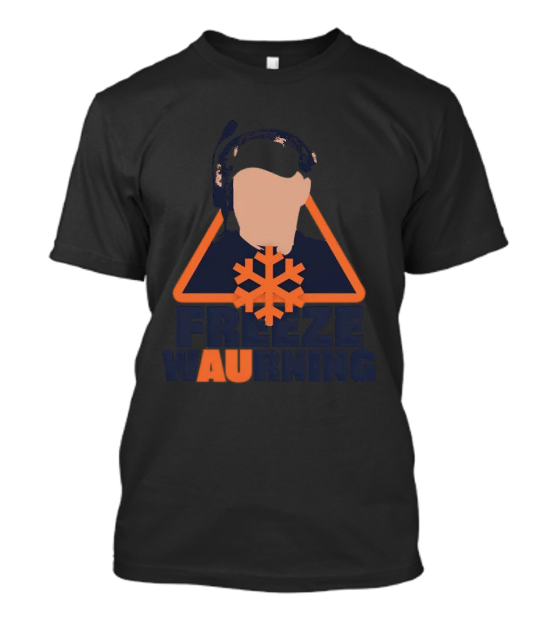 Freeze WAUrning Auburn Coaching Icon Snowflake T-Shirt