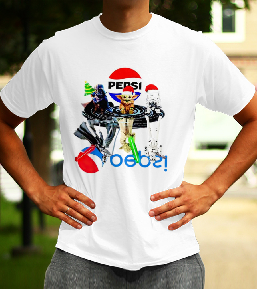 Pepsi Christmas Darth Vader Yoda Stormtrooper T-Shirt